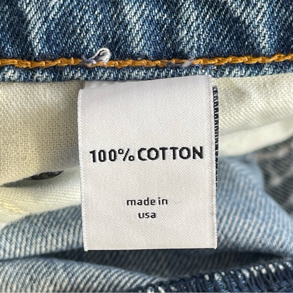 ASKK NY Straight Leg Distressed Embroidered Stitch Blue Jean Size 27 - Picture 15 of 16